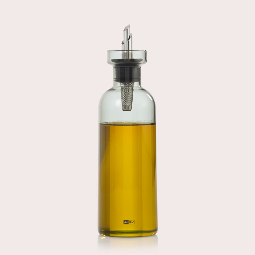AromaPour Oil & Vinegar Dispenser in Grey Glass