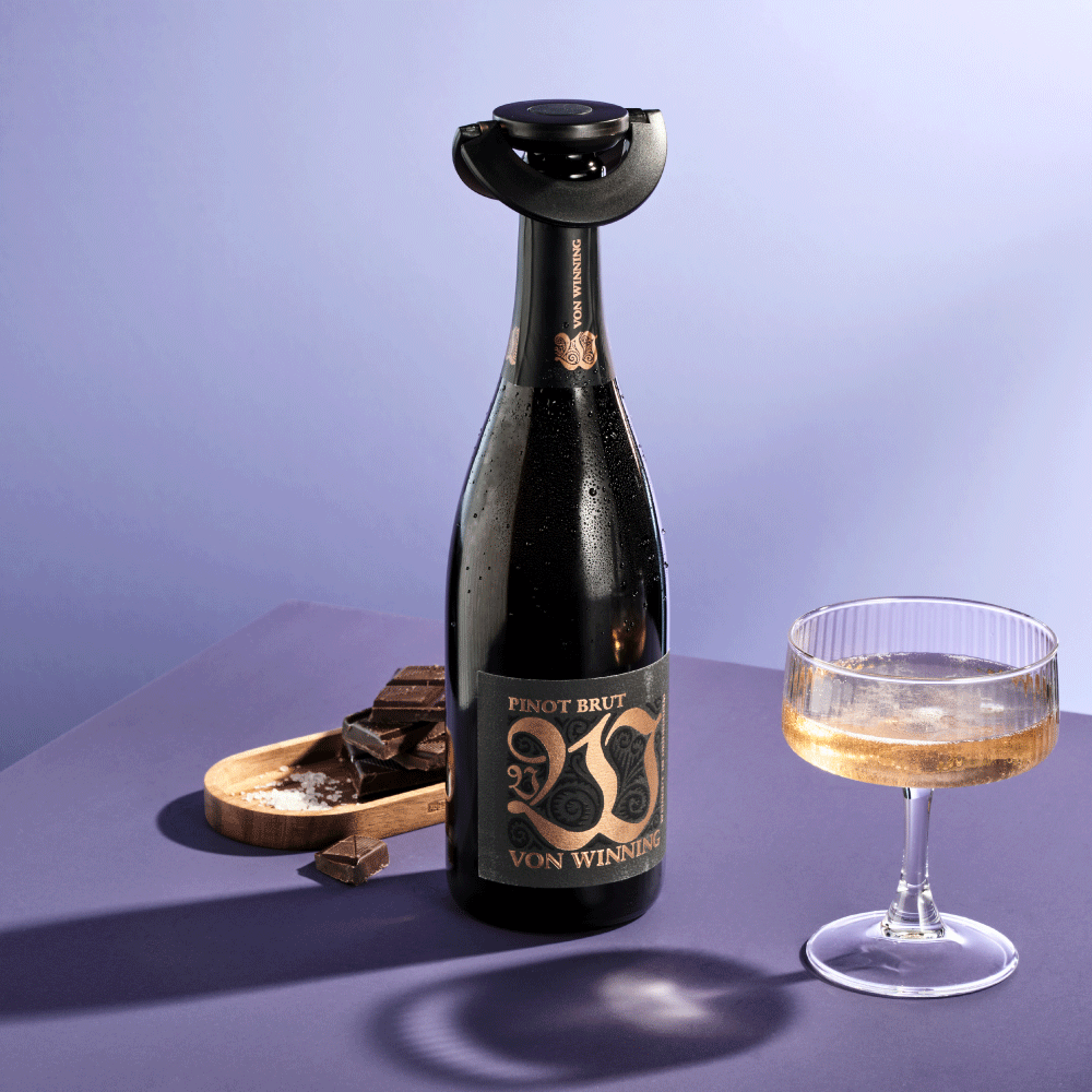 Gusto Champagne Stopper Black