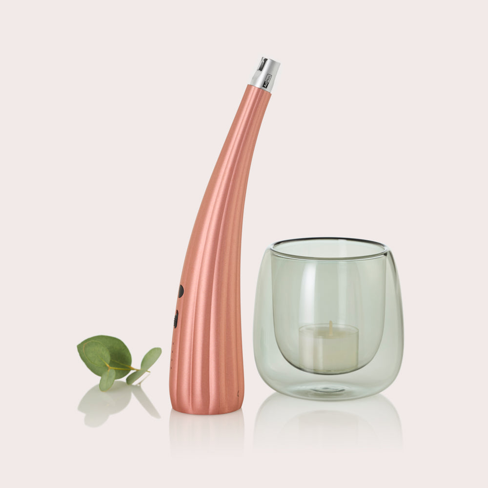 Arc Electric Table Lighter in Rose Gold