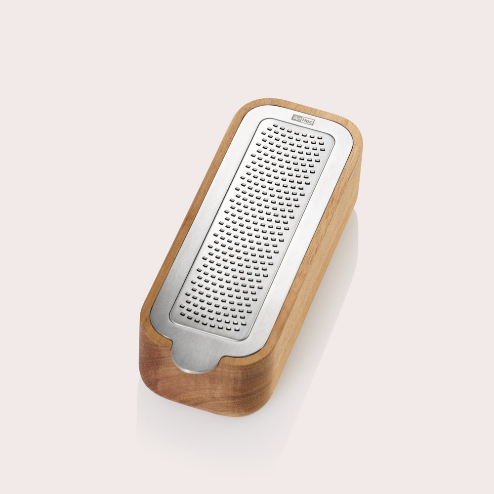 CutnServe Table Fine Grater with Collecting Container in Acacia Wood