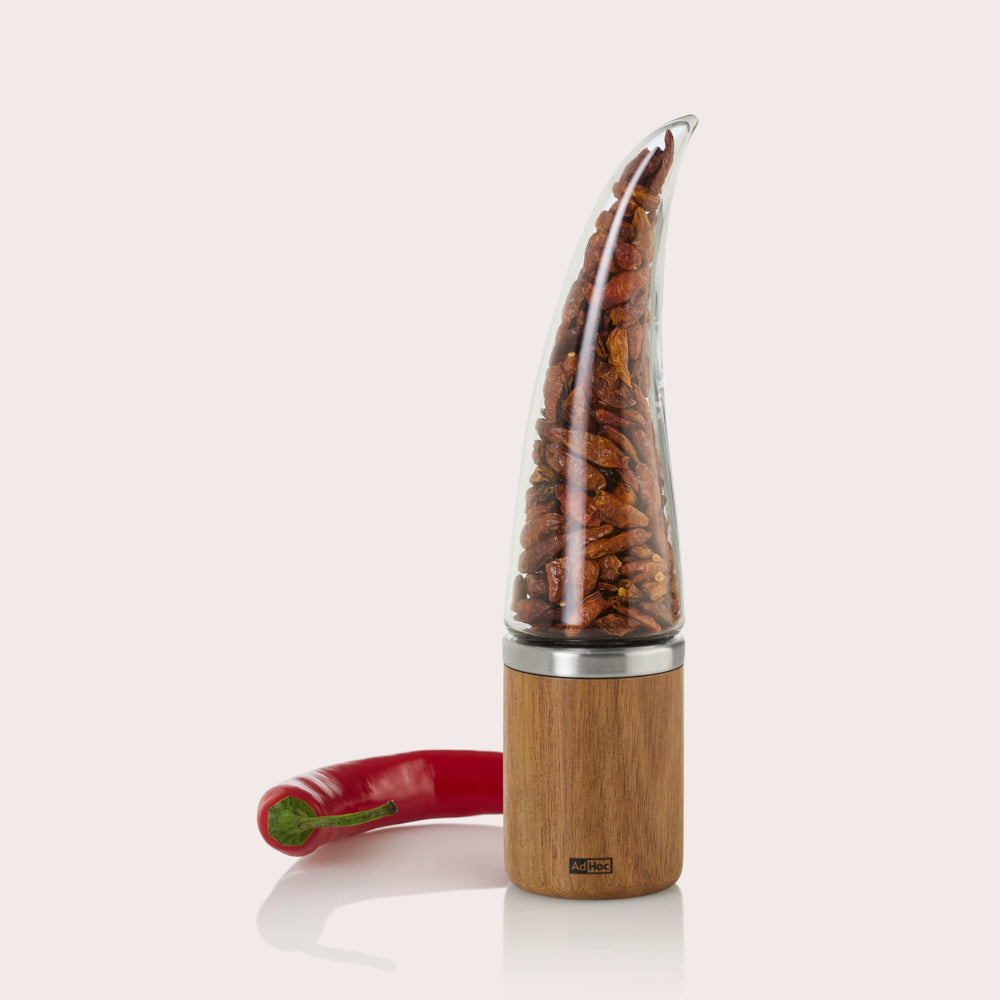 Peperone Chilli Cutter in Acacia Wood Finish