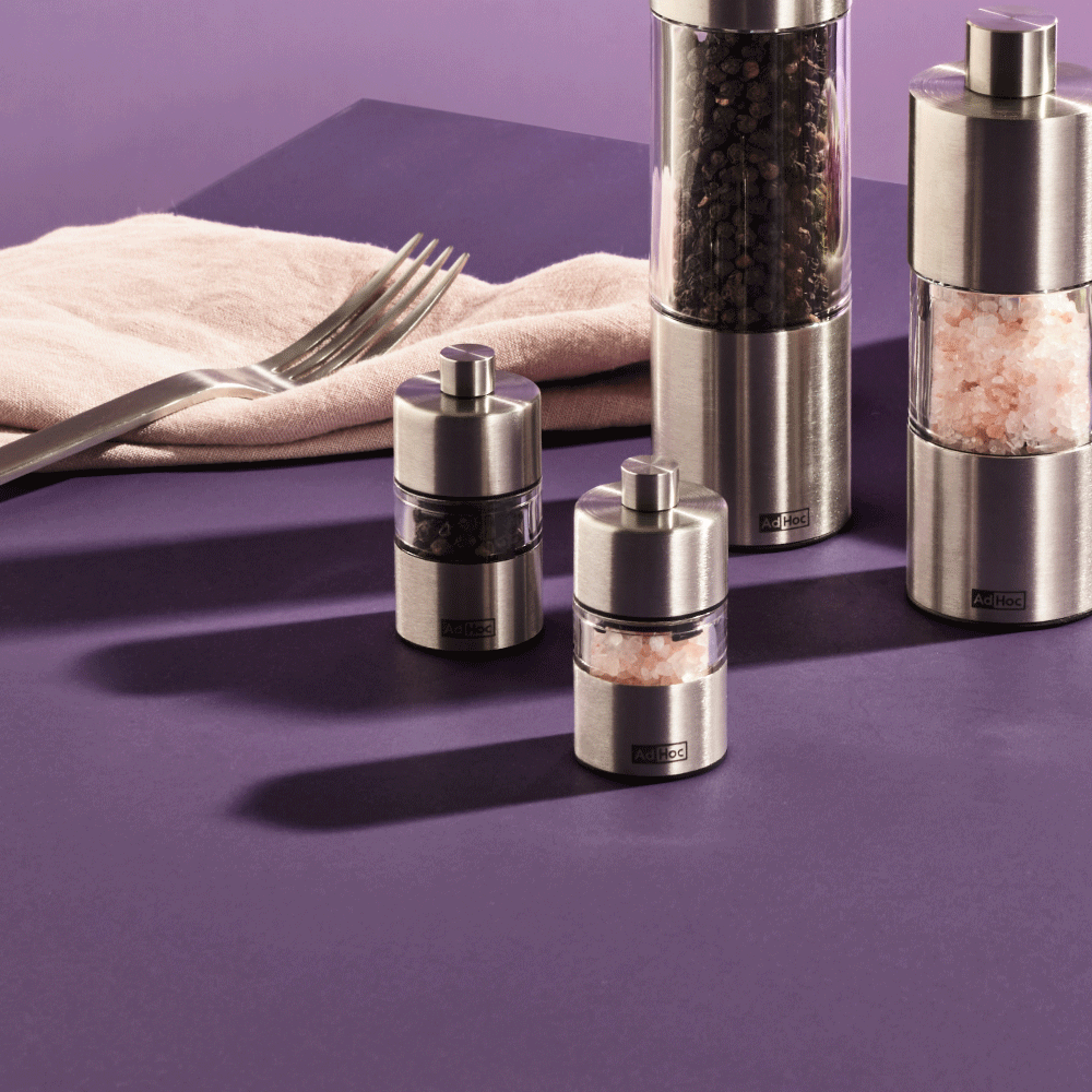 Minimill Salt & Pepper Mills | Stainless Steel & Acrylic – AdHoc