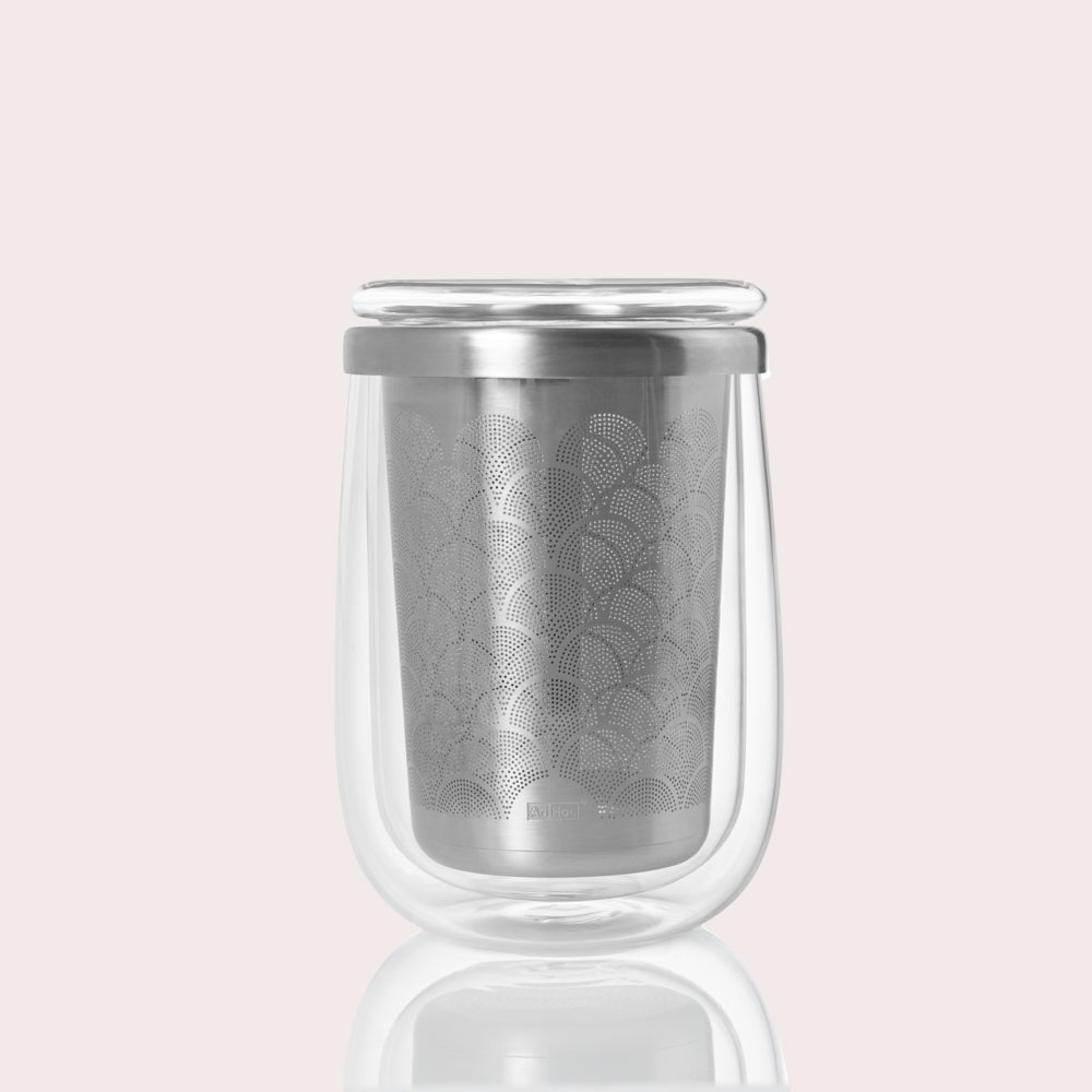 Fusion Glass Tea Glass with Tea Infuser