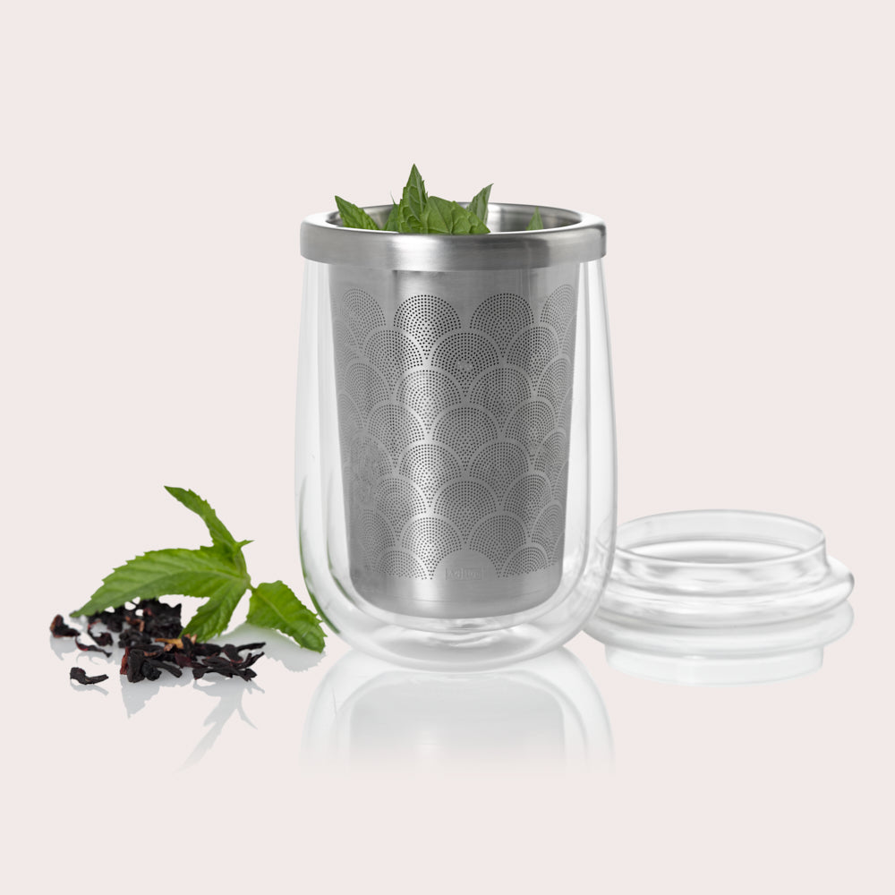 Fusion Glass Tea Glass with Tea Infuser
