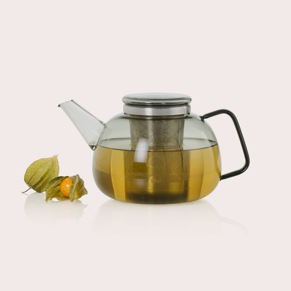 Yuna Teapot in Grey Glass