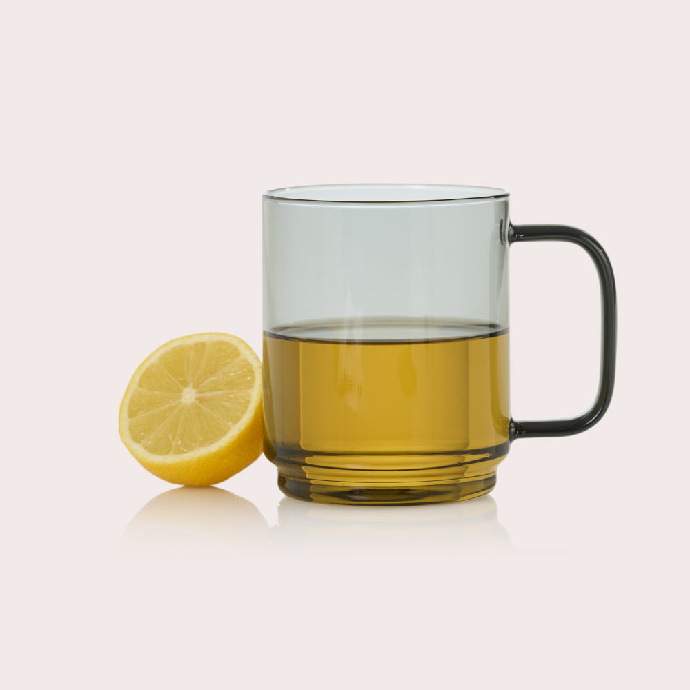 Impact Glass Cup in Grey Glass