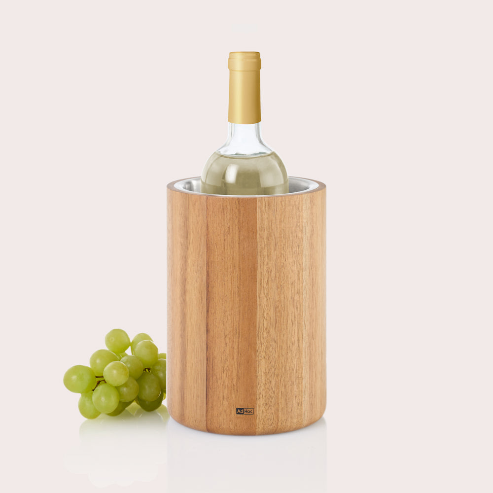 Vine Wine & Champagne Cooler in Acacia Wood