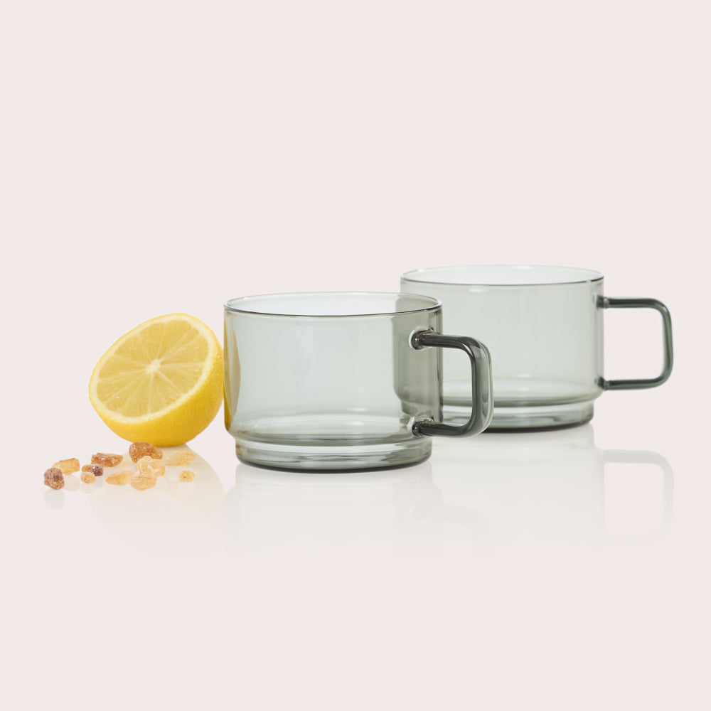 Impact Cup 2 Piece Set in Grey Glass